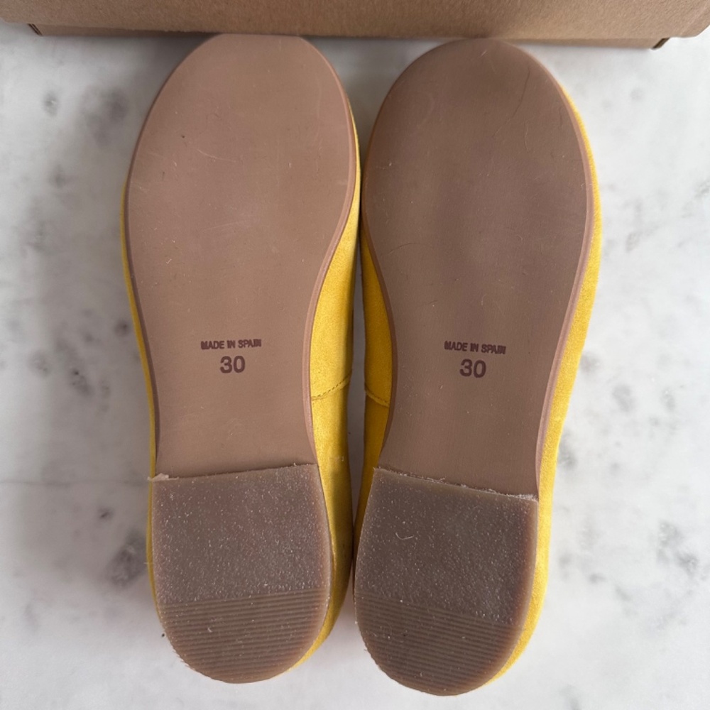 Pepa London Lace Tie Ballerina Shoes in Sunshine Yellow - Picture 6 of 6